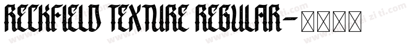 RECKFIELD TEXTURE Regular字体转换